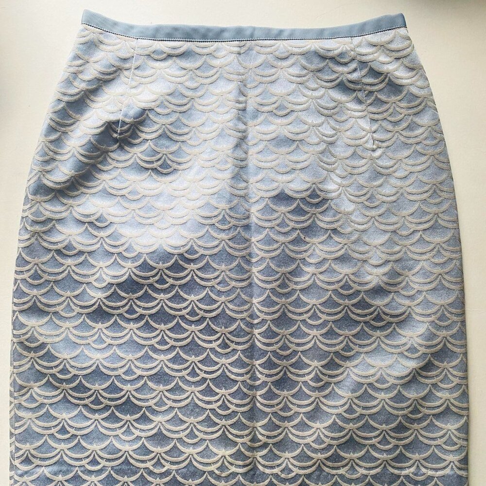 Jacquard Art Deco Pencil Mini Skirt